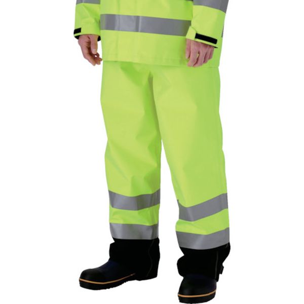 雨衣 レインベルデN 高視認仕様 下衣 蛍光イエロー M