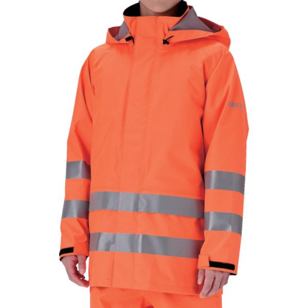 雨衣 レインベルデN 高視認仕様 上衣 蛍光オレンジ M