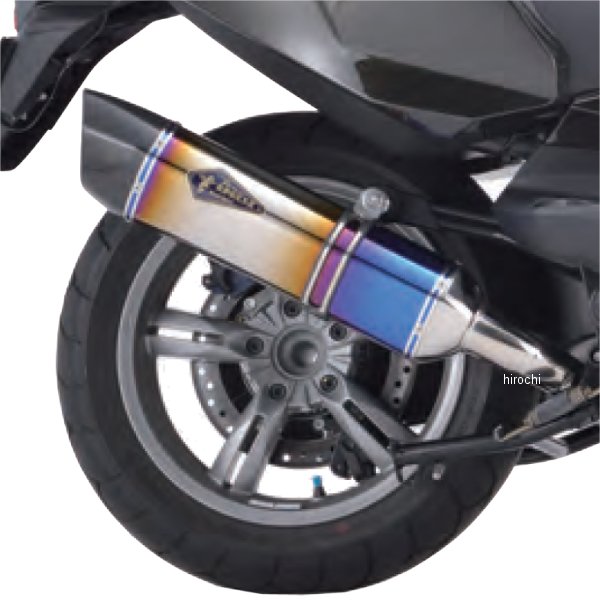 r's gear リアルスペック チタンスリップオンマフラー 16年以降 BMW C650GT チタンドラッグブルー