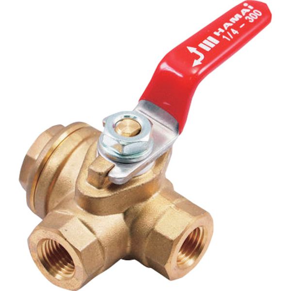 RBS18208RC 254-5481  黄銅製3方ボールバルブ