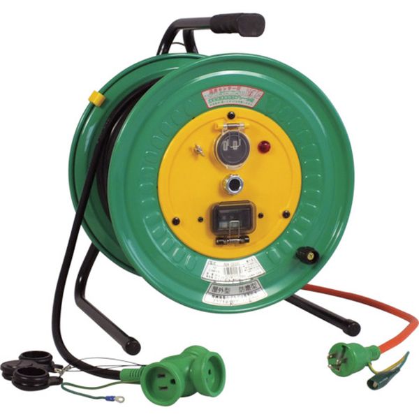RBWEB30S 電工ドラム 防雨防塵型びっくリール100V アース付 30m 漏電遮断器付
