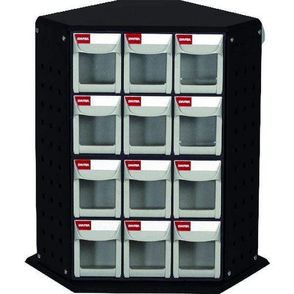 回転パーツスタンド 530mm 36引出し 黒色