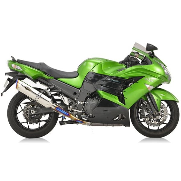 アールズギア r's gear スリップオンマフラー リアルスペック ツイン 12年-20年 ニンジャ ZX-14R チタンポリッシュ