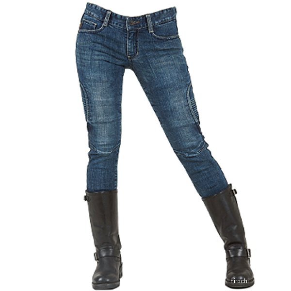 秋冬モデル uglyBROS モトパンツ SＩDE KICK レディース 青