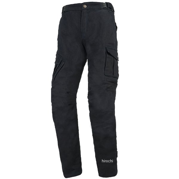 春夏モデル ウインドガードカーゴストレッチコットンパンツルーズフィット 黒 MWサイズ