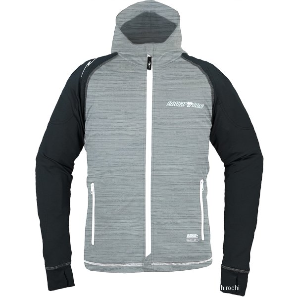 春夏モデル アーマーフーディー ヘアライングレー/黒