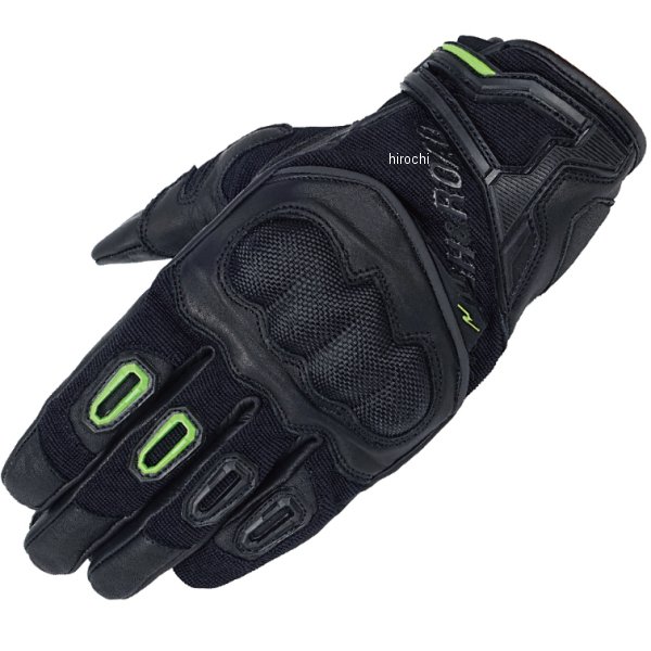 春夏モデル レディース ラフプロテクショングローブ 黒/ライム WLサイズ