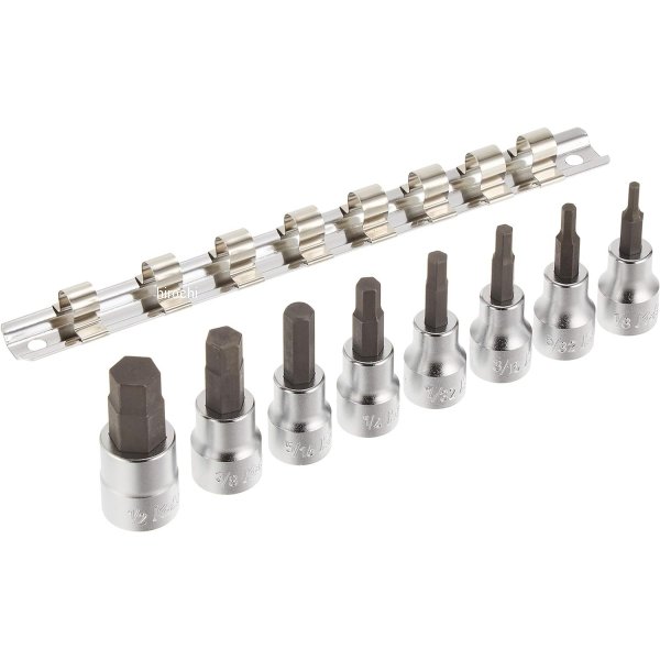 Ko-ken 3/8"(9.5mm)SQ. ヘックスビットソケットレールセット 全長50mm 8ヶ組