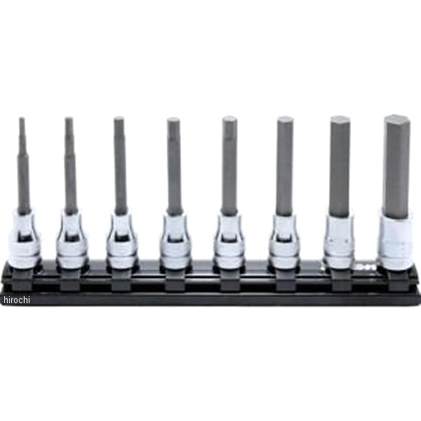 Ko-ken Z-EAL 3/8"(9.5mm)SQ. ヘックスビットソケットレールセット 全長75mm 8ヶ組