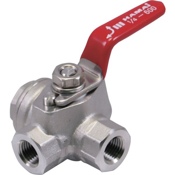 RSS3110RC 245-1709  ステンレス製禁油処理3方ボールバルブ(Lポート)