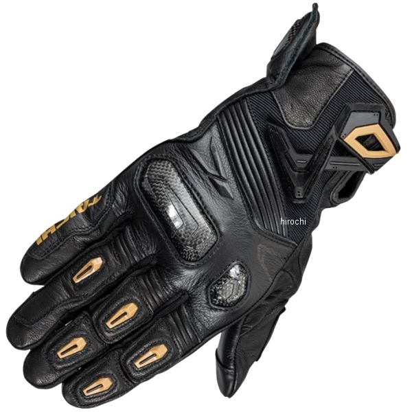 ラプター レザーグローブ 黒/ゴールド