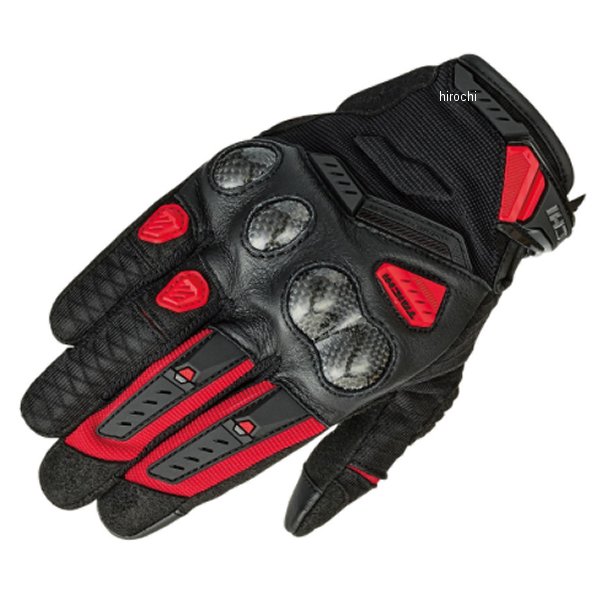 春夏モデル ベロシティ メッシュグローブ 黒/赤