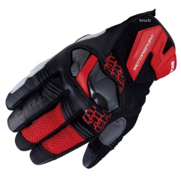 春夏モデル アームド メッシュグローブ 赤