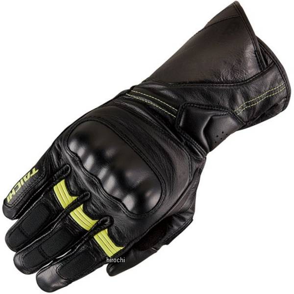春夏モデル コルサ レザーグローブ 黒/ネオン