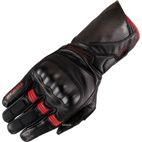 春夏モデル コルサ レザーグローブ 黒/赤