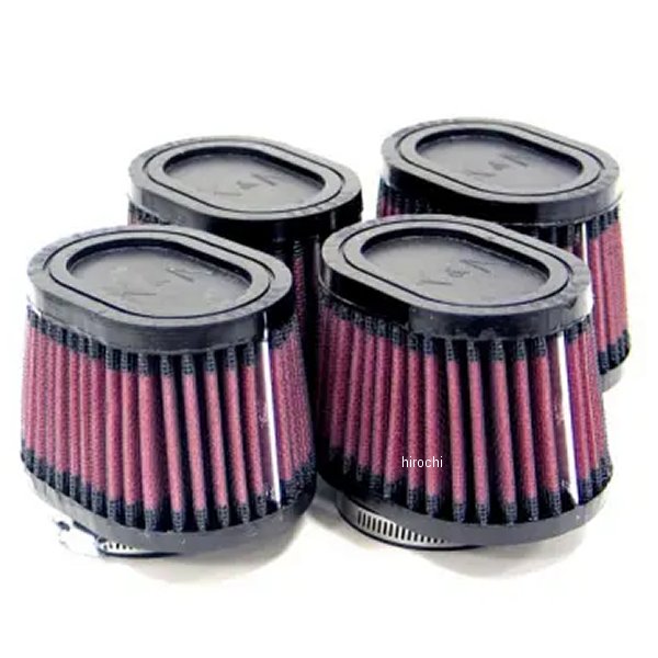 カスタムエアフィルター オーバルストレート φ54mm/L76mm 4個セット