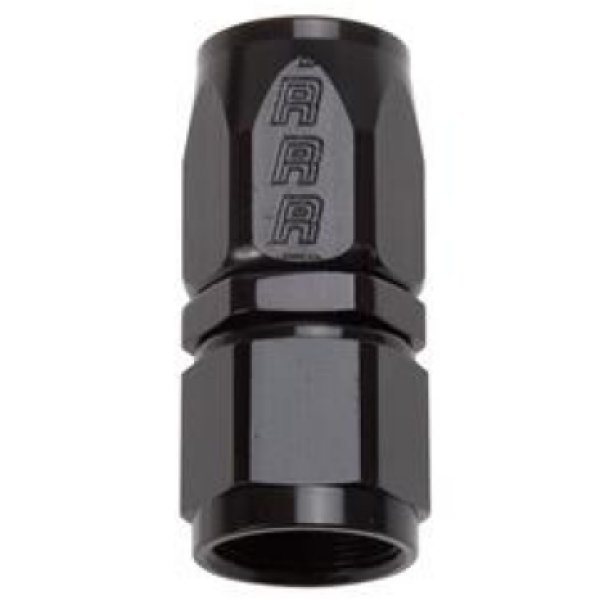 Russell パフォーマンス -8 AN ブラック ストレートFull Flow ホースエンド