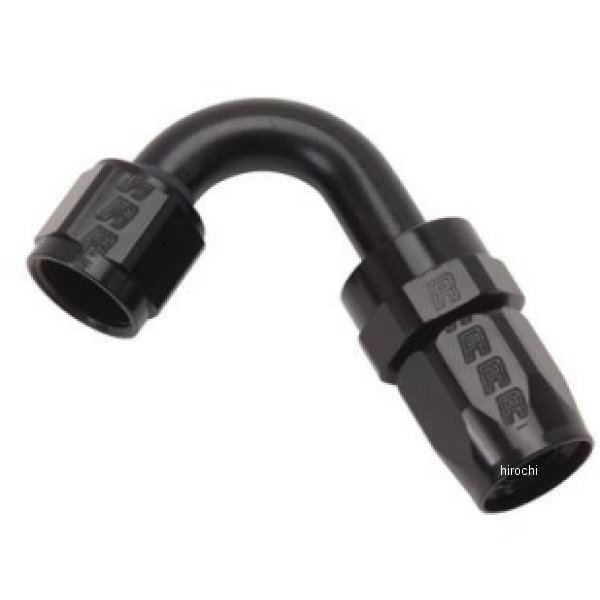 Russell パフォーマンス -8 AN ブラック 120 Degree Full Flow Swivel ホースエンド