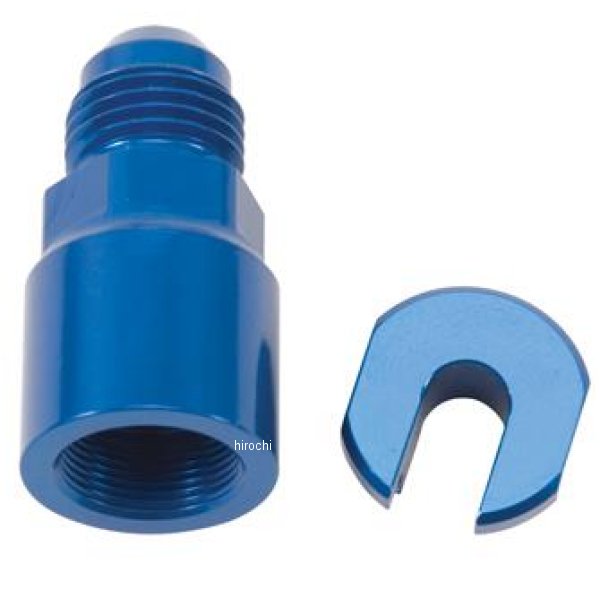 Russell パフォーマンス -6 AN Male to 3/8in SAE Quick-Disconnect Female (ブルー シングル)