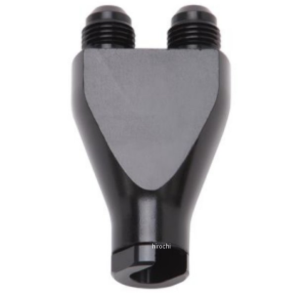 Russell パフォーマンス Billet Y-Block アダプター3/8in SAE Qick Disconnect (2) -6AN Male Flare ブラック