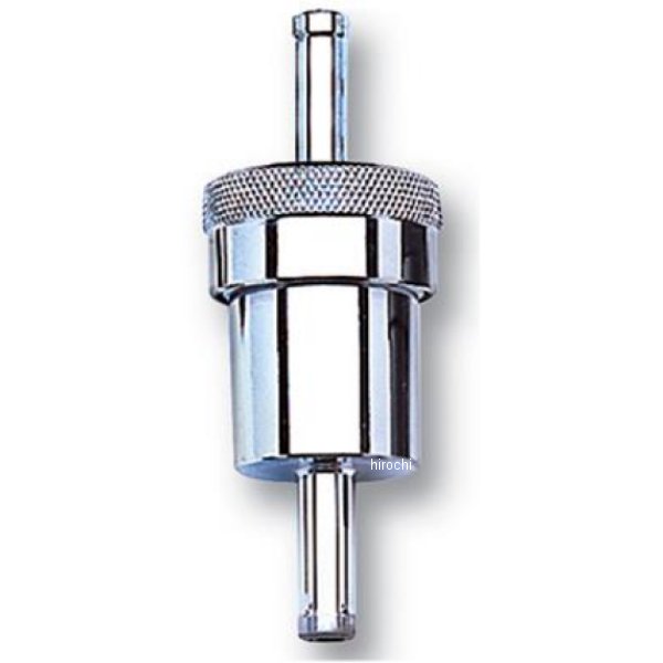 Russell パフォーマンス クローム Street フューエルフィルター (3in Length 1-1/8in diameter 5/16in inlet/outlet)