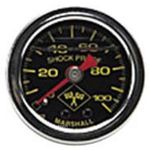 Russell パフォーマンス 100 psi 燃圧計 ブラック face クローム case (Liquid-filled)