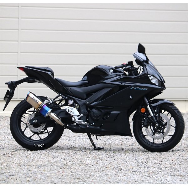 スリップオンマフラー SS-OVAL JMCA認証 22年以降 YZF-R25、MT-25 焼き色チタン