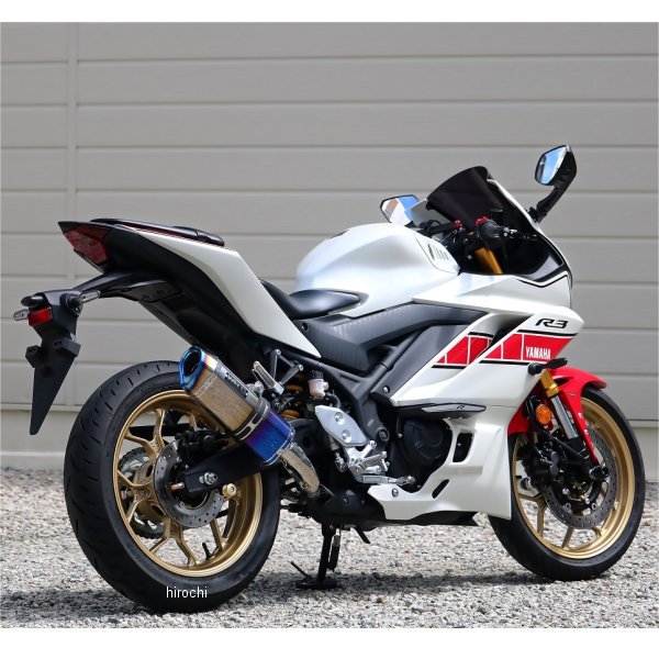 スリップオンマフラー SS-OVAL JMCA認証 22年/23年以降 YZF-R3 焼き色チタン