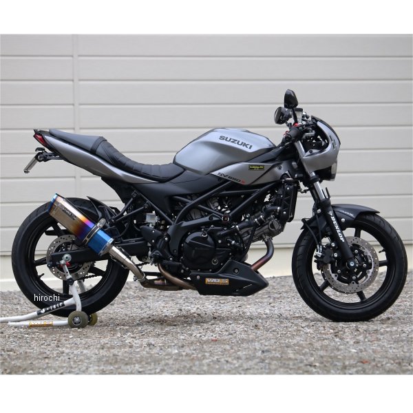 スリップオンマフラー SS-OVAL JMCA認証 SV650、SV650X 焼き色チタン