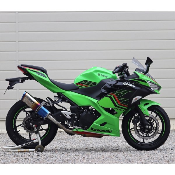 スリップオンマフラー SS-OVAL JMCA認証 18年以降 Ninja250 焼き色チタン