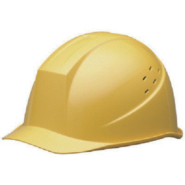 ABS製ヘルメット 通気孔付 黄色