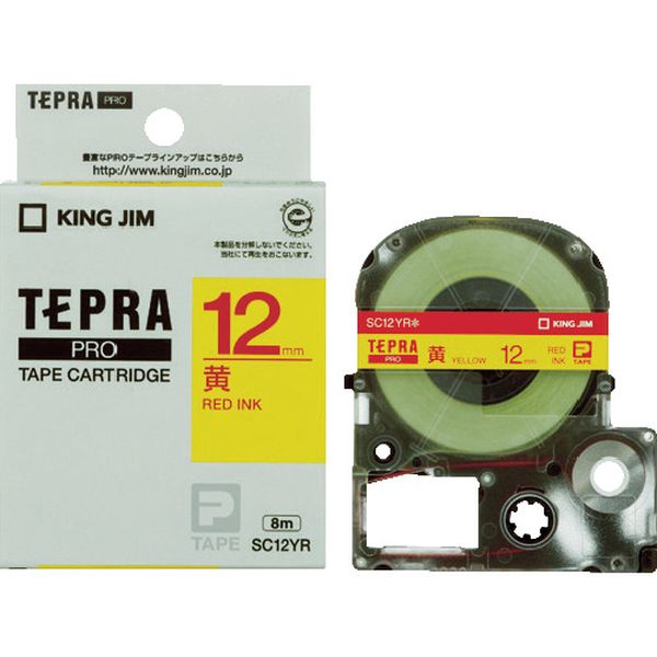 テプラPROテ-プカ-トリッジ 幅12mm 黄