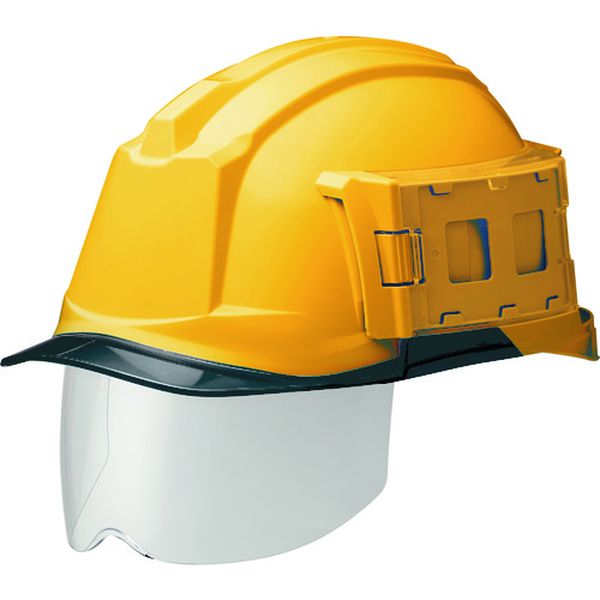 ミドリ安全(株)  IDケース付ヘルメット(ワイドシールド付) SC-19PCLS-ID RA3 α イエロー/スモーク