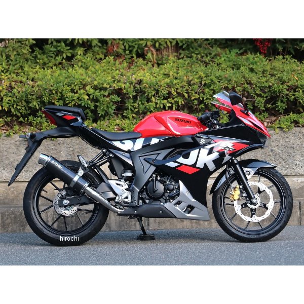 フルエキゾースト ラウンド JMCA認証 22年以降 GSX-R125、GSX-S125 カーボン