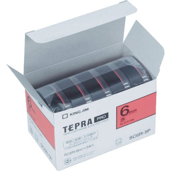 PROテ-プエコパックカラ-ラベル(赤) (5個入)