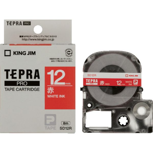 テプラPROテ-プカ-トリッジ 幅12mm 赤