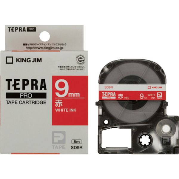 テプラPROテ-プカ-トリッジ 幅9mm 赤