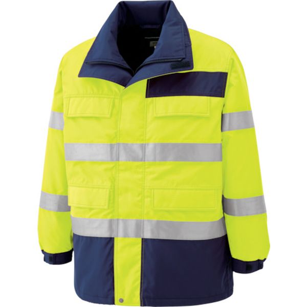 高視認性 防水帯電防止防寒コート イエロー 5L