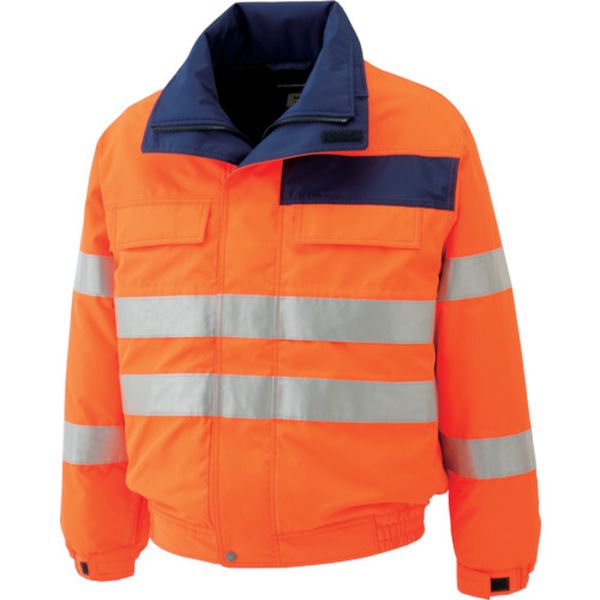 高視認性 防水帯電防止防寒ブルゾン オレンジ S