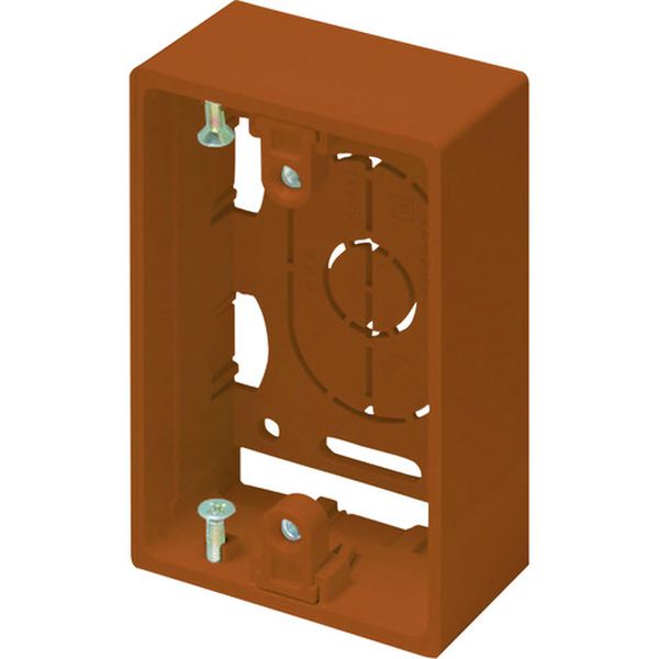 ニュー・エフモール付属品 露出ボックス 1個用 浅型 ブラウン