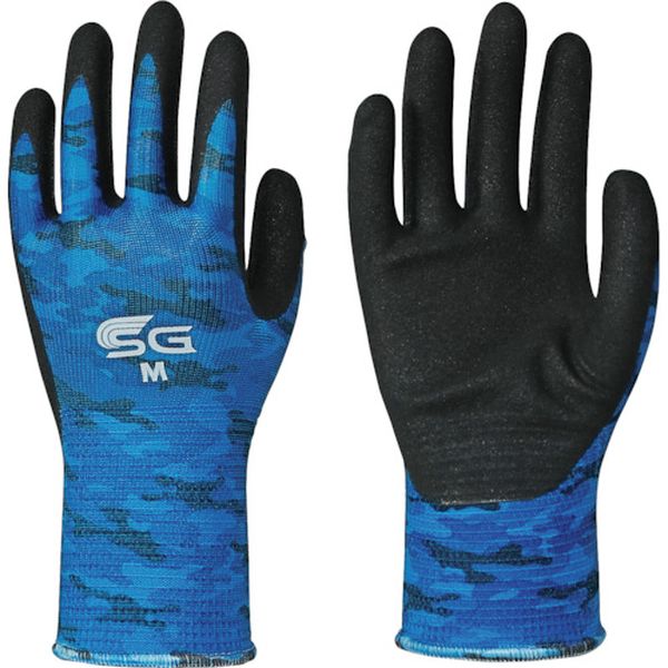 東和コーポレーション トワロン ニトリル背抜き手袋 SG-A002 3双組 ミリタリーブルー M (3双入)