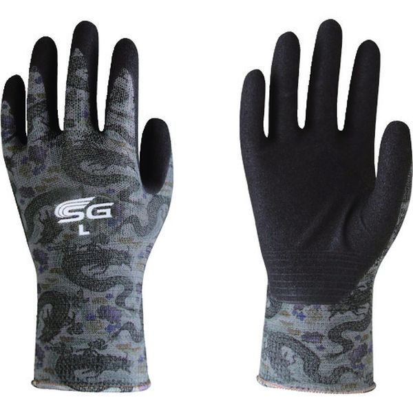 ニトリルゴム背抜き手袋 SG-A047 ドラゴングレー L