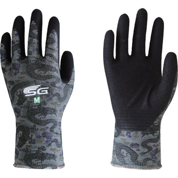 ニトリルゴム背抜き手袋 SG-A047 ドラゴングレー M