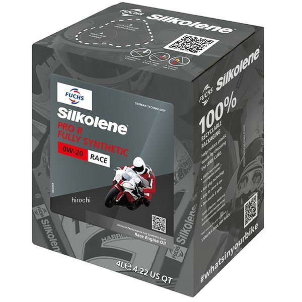 シルコリン SILKOLENE エンジンオイル PRO R 0W-20 4L