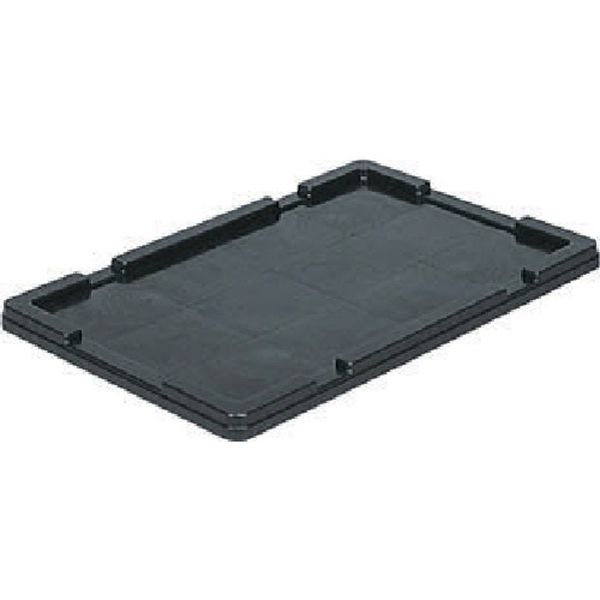 SK362F  導電性ボックス型コンテナー 701815 サンボックス＃36ー2フタ   黒