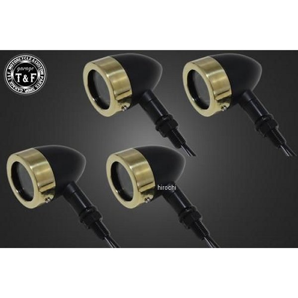 ミラーウィンカー 黒 ベゼル 真鍮 キット Eステー