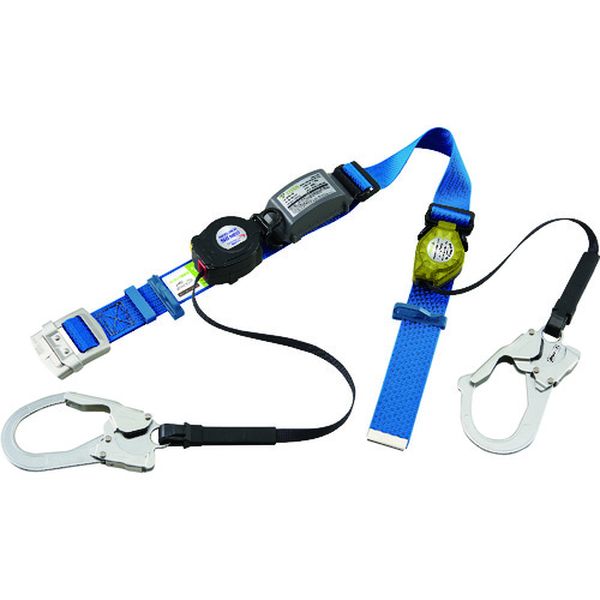 タイタン SLN505＋RICORO-N補助ロープ ロック装置付巻取器式胴ベルト スカイブルー