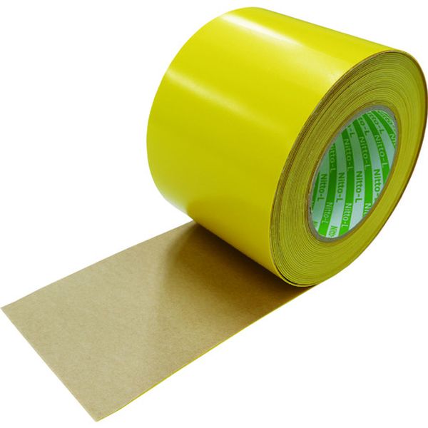 日東エルマテリアル 粗面ラインテープLS 0.91mm×100mm×10M 黄