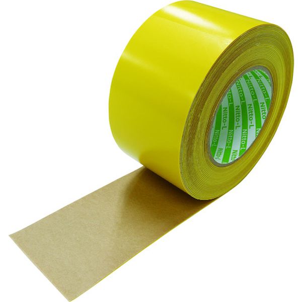 日東エルマテリアル 粗面ラインテープLS 0.91mm×75mm×10M 黄