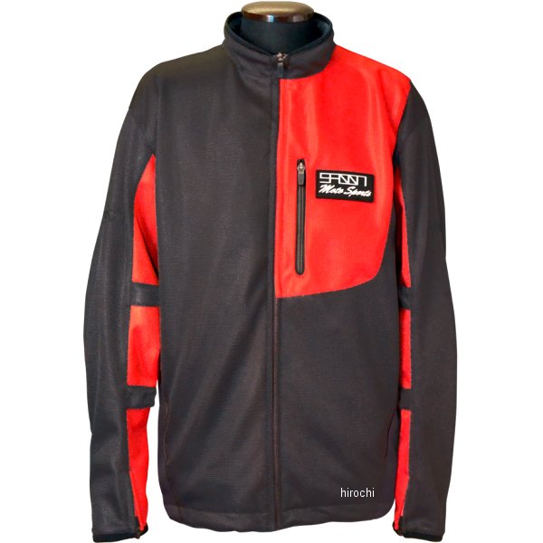 春夏モデル メッシュジャケット 黒/赤